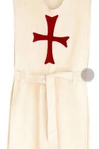 Shop-halona Rollenspiele Ritterumhang, Templerritter, Templerritter-Umhang F. Kl. Ritter, Baumwolle