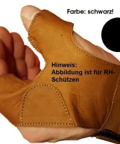 Shop-halona Bogenhandschuh Traditionell Leder F. LH Schützen Black.bulls Schwarz Fingerschutz 6 Shop-halona Bogenhandschuh Traditionell Leder F. LH Schützen Black.bulls Schwarz Fingerschutz
