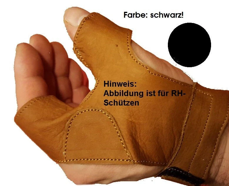 Shop-halona Bogenhandschuh Traditionell Leder F. LH Schützen Black.bulls Schwarz Fingerschutz 4 Shop-halona Bogenhandschuh Traditionell Leder F. LH Schützen Black.bulls Schwarz Fingerschutz