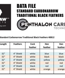 Shop-halona 12x Penthalon Komplettpfeil 40812 Traditional Black Naturfedern Bogensport