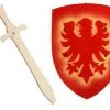 Shop-halona Schwert Und Schild Aus Holz Als SET, Holzschwert Rollenspiele