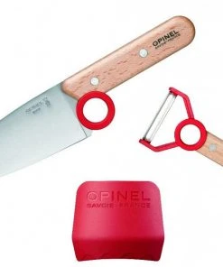 Shop-halona Küchenmesser SET Kinder, Kindermesser M. Schäler,Fingerschutz, Messer V. Opinel