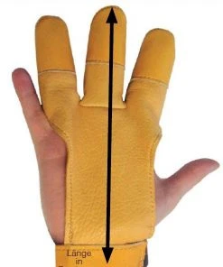 Shop-halona Bogenhandschuh Full Finger Halona, Schiesshandschuh S-XL F. Bogenschiessen Black Fingerschutz