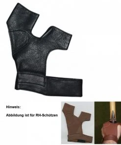 Shop-halona Bogenhandschuh Traditionell Leder F. LH Schützen Black.bulls Schwarz Fingerschutz 7 Shop-halona Bogenhandschuh Traditionell Leder F. LH Schützen Black.bulls Schwarz Fingerschutz