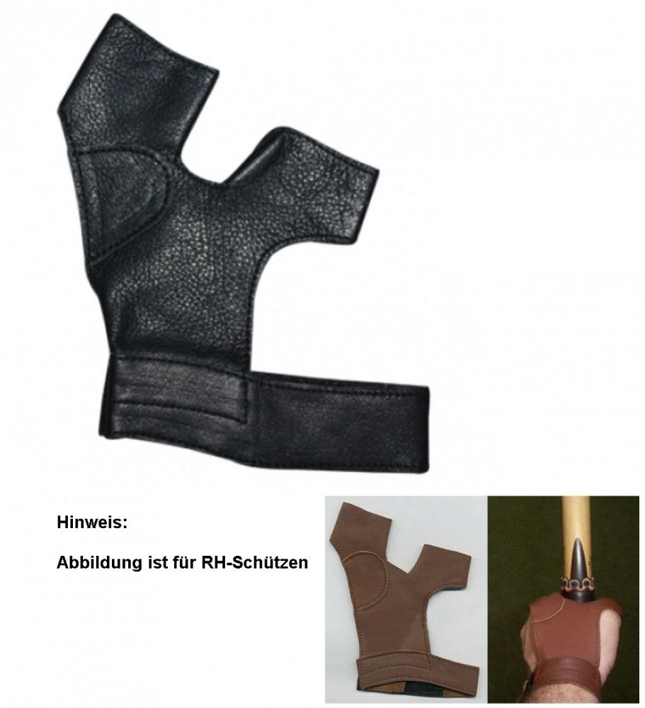 Shop-halona Bogenhandschuh Traditionell Leder F. LH Schützen Black.bulls Schwarz Fingerschutz 5 Shop-halona Bogenhandschuh Traditionell Leder F. LH Schützen Black.bulls Schwarz Fingerschutz