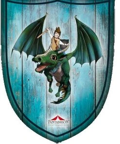 Shop-halona Holzschild, Drache, Ritter Schild F. Kinder V. Fantashion Rollenspiele