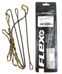 Shop-halona Sehne Flex Dacron Recurve Classic Schwarz/gelb 46-72 Zoll 10-16 Strang Bogensport