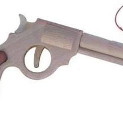 Shop-halona Holzpistole, Spielzeugpistole. Pistole Schießt Gummis