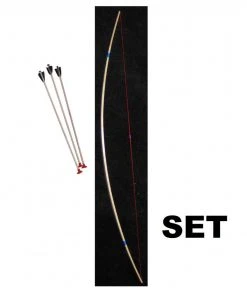 Shop-halona Pfeil Und Bogen Kinderbogen Extra Dickes Holz, 3 Pfeile, Flitzebogen 100cm