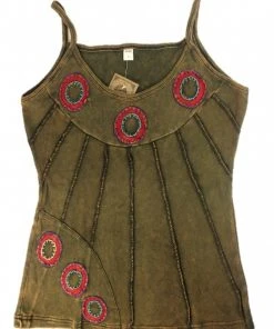Shop-halona Tank Top Cultbagz Hippie Style 206 S-L Khaki