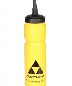 Shop-halona Eishockey Trinkflasche Fischer 900ml Mit Trinkhalm Schwarz/gelb/silber