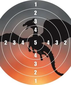 Holzkiste Zielscheibe Drache F. Pfeil Und Bogen Zum Wenden - 2 Seitig 40cm