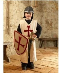 Shop-halona Holzschild, Templer-Ritter, Ritterschild F. Kinder Templerritter 50x36cm