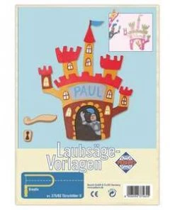 Shop-halona 2 Laubsäge-Vorlagen, Türschild Burg Kinderwerkstatt
