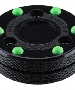 Puck & Bälle Green Biscuit Roller Hockey Puck Hockeypuck