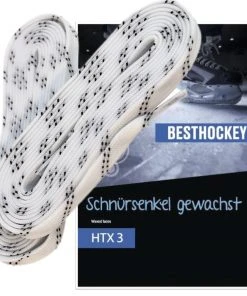 Besthockey Schlittschuhe Schnürsenkel Hockey Gewachst Weiß 84-130