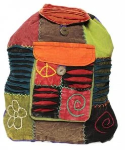 Shop-halona Natur & Trend Hippie Rucksack Stone Washed, Cultbagz Flower 07