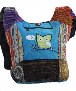 Shop-halona Hippie Tasche Cotton Umhängetasche, Handtasche, Cultbagz Eule-Serie Handmade Taschen