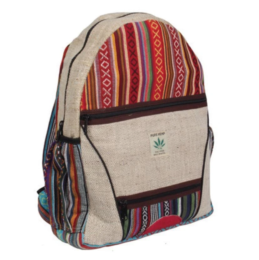 Shop-halona Rucksäcke Rucksack Aus Hanf, Cultbagz Nepal Hand Made, Bagpack Multi Stripes 3 Shop-halona Rucksäcke Rucksack Aus Hanf, Cultbagz Nepal Hand Made, Bagpack Multi Stripes