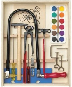 Shop-halona Laubsäge-Kasten, Werkzeugkasten F. Kinder, Laubsäge Box