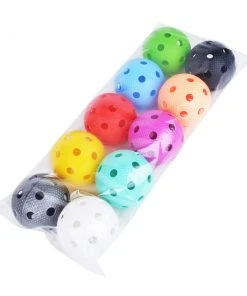 Shop-halona Floorball 10 Stück, Bullet Floorbälle Bunt