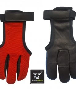 Shop-halona Bogensport Bogenhandschuh BLACK.BULLS Colore Rot S-XL