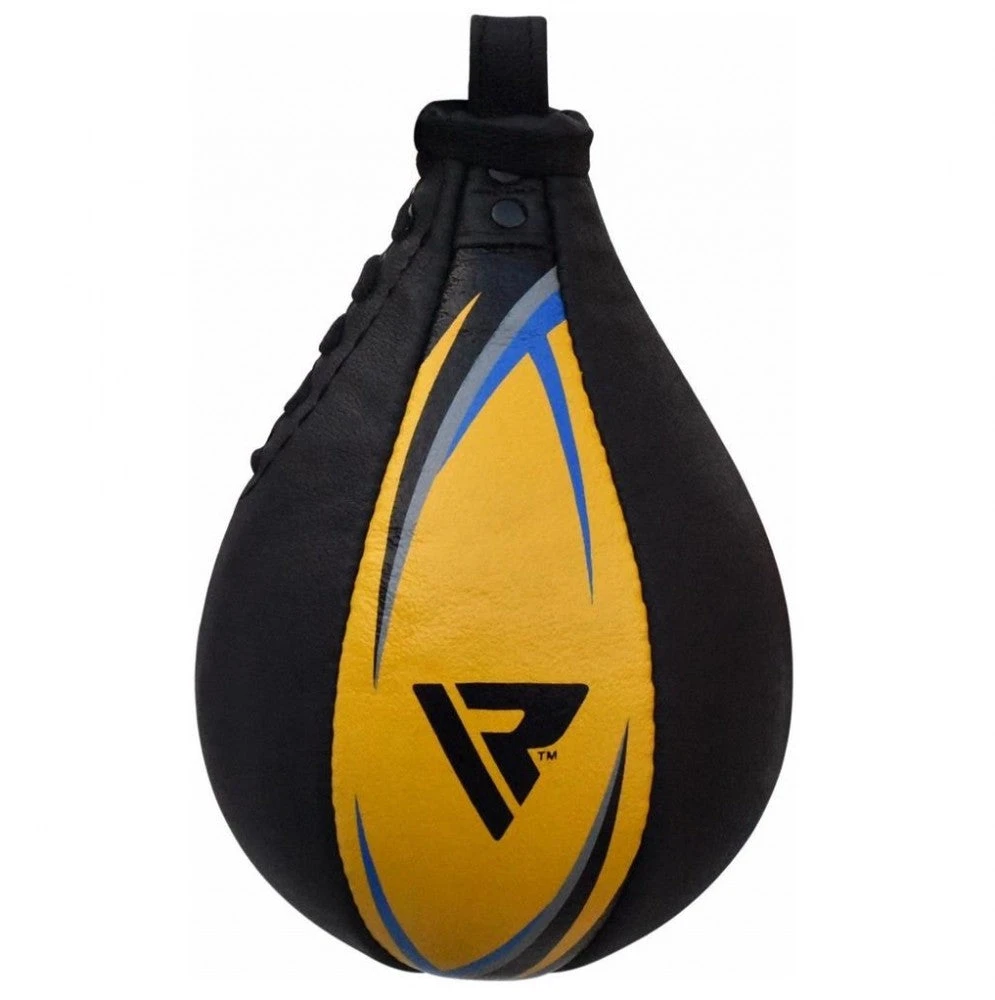 Shop-halona Speed Ball Leather RDX S3 Punching Ball Blau/gelb 4 Shop-halona Speed Ball Leather RDX S3 Punching Ball Blau/gelb